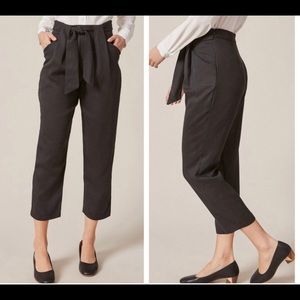 Amour Vert Anissa High rise Tencel black Crop Pant